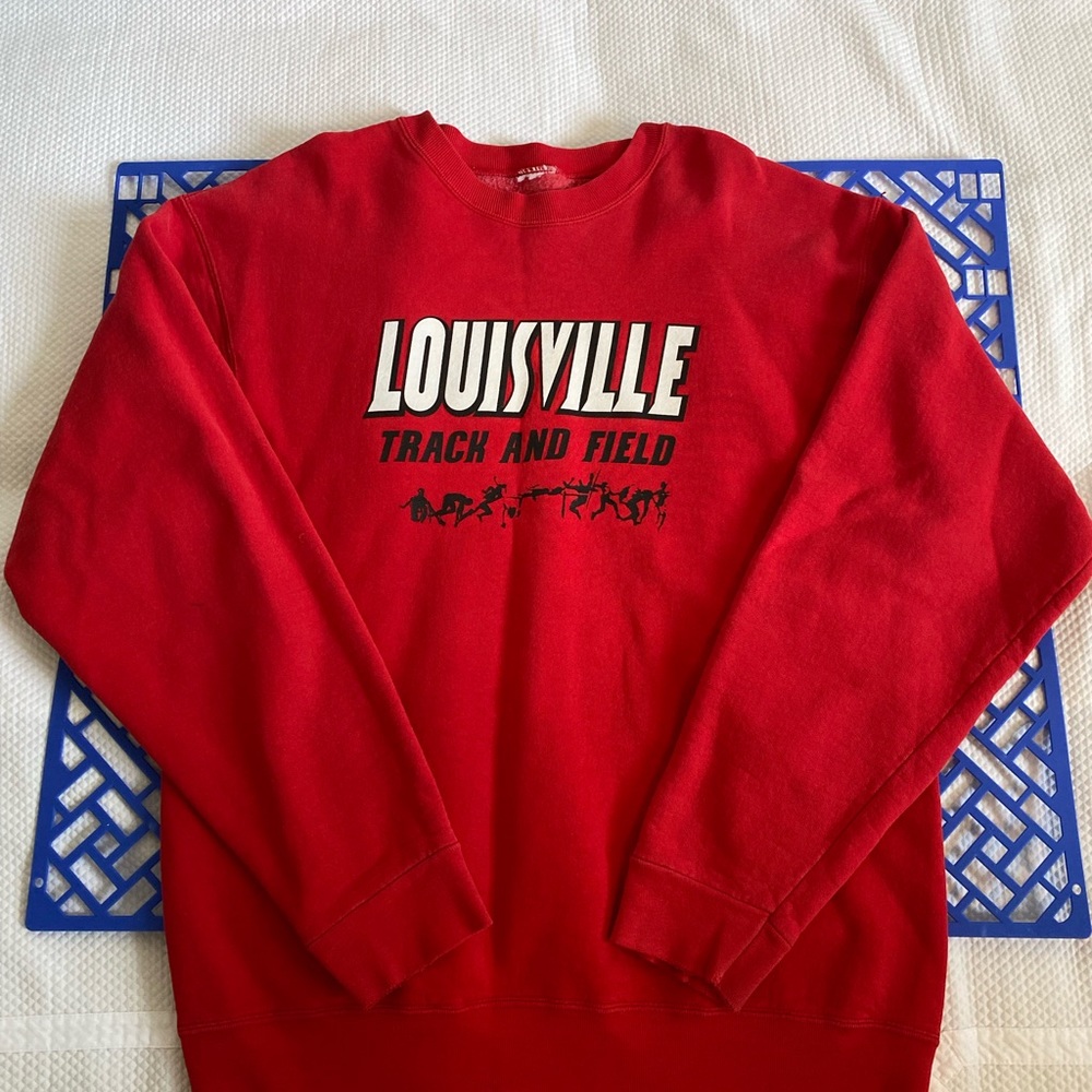 Vintage Louisville Track and Field Crewneck Sweatshirt Large